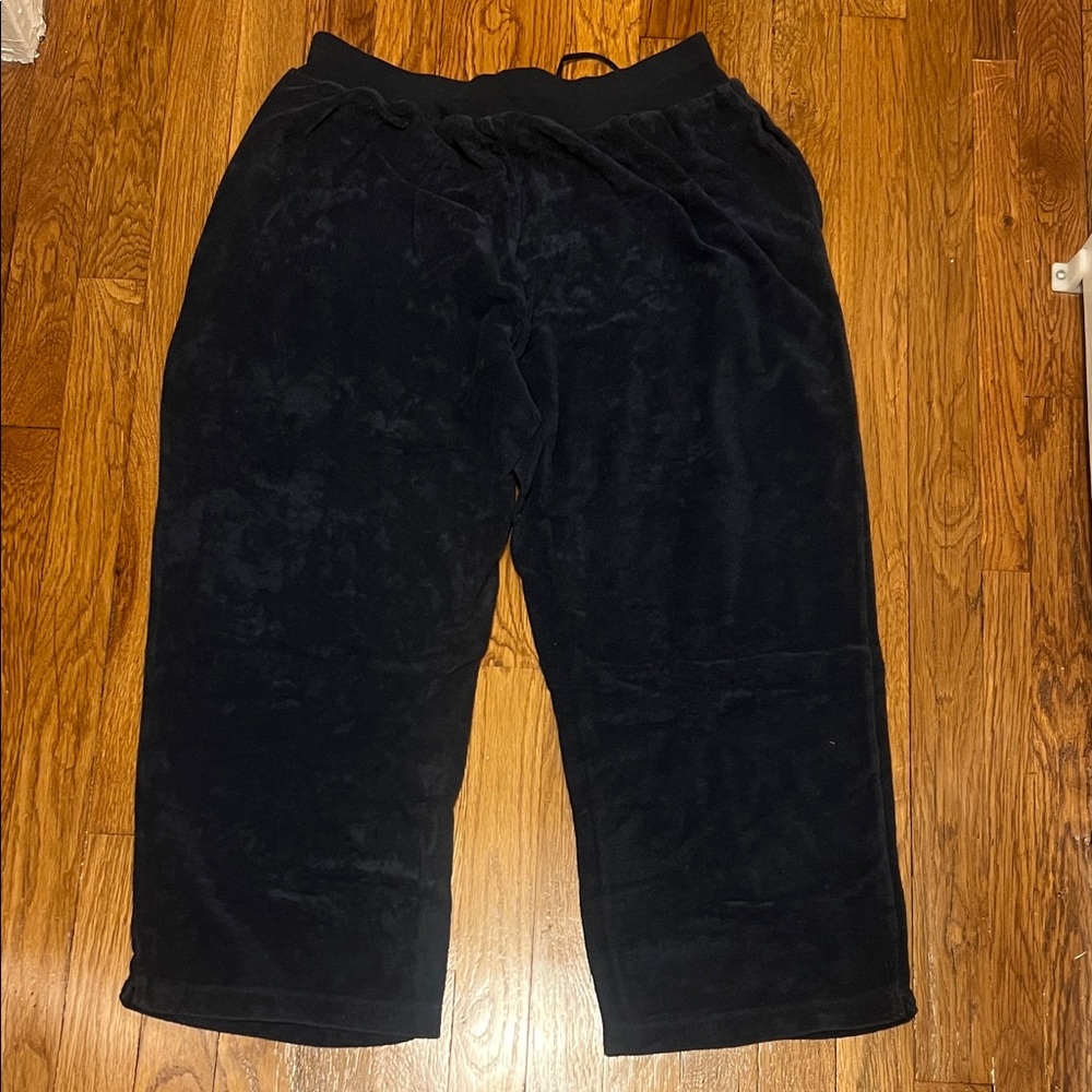 Nike Terry Cloth Blue Capris - Picture 4 of 5